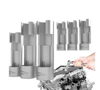 Bördelmutter-Steckschlüsselsatz, Antriebsleitungs-Steckschlüsselsatz - 10-19 Mm Drive Injector Oil Steckschlüsselsatz Mit Aufbewahrungsbox | 6-teiliges Ölrohr-Trennwerkzeug-Set. Vermeiden Sie Drahtmut