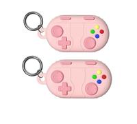 BoerHang 2 Pièce Coque Compatible avec Samsung Galaxy SmartTag 2, Console de Jeu Rétro Coque de Protection Antichoc en Silicone [Doux et Durable, Imperméable et Résistant à la Transpiration].Rose
