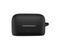 BoerHang Coque Compatible avec QCY MeloBuds N70/N70i. | Coque de Protection Antichoc en Silicone [LED Frontale Visible] Compatible avec QCY MeloBuds N70/N70i.Noir