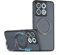 BoerHang Coque Support Magnétique Compatible avec Motorola Edge 70 Max, [Anti.Traces de Doigts et Anti.Rayures], Dos PC Mat + Coque de Protection Antichoc en TPU.Noire Support