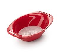 Börner Bac avec passoire - Pour Vital V5 V6 & PowerLine - Rouge | Avec passoire - Résiste à huile & vinaigre - Pour salades & égouttage - Sans BPA - Nettoyage facile - Fabriqué en Allemagne