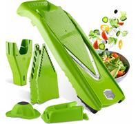 Börner Coupe-légumes V5 Powerline Profi Set Râpe à concombre Râpe à choux Coupe-frites Coupe-légumes Râpe à fruits vegan, couleur:rouge