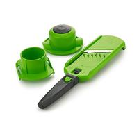 Börner Multi Dicer & Coupe-Julienne • Coupe-légumes pour Fruits & Légumes avec 2 Styles de Coupe • Coupe-Julienne pour Lamelles & Dés • Set de Mandoline • Couleur: Vert