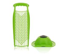Börner Râpe á Légumes PowerLine + Porte-Fruit (2 Pièces)• Râpe Fine & Grossière • Râpe Double Face pour Légumes, Fruits & Fromage • Coupe-légumes, Râpe à Fromage • Couleur: Vert