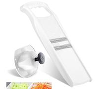 Börner Roko PowerLine Coupe-Légumes Set avec Porte-Fruits (2 pièces) • Coupe-Julienne pour Fruits & Légumes + Porte-Fruit • Râpe Julienne • Set de Mandoline • Couleur: Blanc