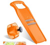 Börner Roko PowerLine Râpe Julienne - Kit 2 pièces - Orange | Avec poussoir de sécurité - Coupe 1,5 mm - Lames inox double face - Poignée ergonomique - Fabriqué en Allemagne