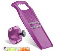 Börner Roko PowerLine Râpe Julienne - Kit 2 pièces - Violet | Avec poussoir de sécurité - Coupe 1,5 mm - Lames inox double face - Poignée ergonomique - Fabriqué en Allemagne