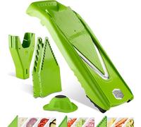 Börner V5 PowerLine Coupe-légumes Set de démarrage (6 pcs.) • Coupe-légumes (rabot en V) pour fruits et légumes + Porte-fruits + clayettes avec boîte • 4 épaisseurs de coupe