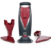 Börner Vital Coupe-légumes Starter Set rouge/noir, avec fonction dressing, y compris mandoline, porte-fruits, dressing, 2x lames à insérer, boîte coulissante