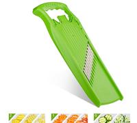 Börner Welle-Waffel PowerLine Coupe-légumes - Ondulé & Gaufre - Vert | Pour pommes de terre gaufrées & frites ondulées - 3 motifs - Vague 7,5 mm & gaufre 6 mm - Sans BPA - Fabriqué en Allemagne
