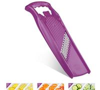 Börner Welle-Waffel PowerLine Coupe-légumes - Ondulé & Gaufre - Violet | Pour pommes de terre gaufrées & frites ondulées - 3 motifs - Vague 7,5 mm & gaufre 6 mm - Sans BPA - Fabriqué en Allemagne