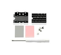 Boerunid Dissipateur Thermique M.2 2242 SSD Aluminium Noir 37x24x11mm, Inclus Pied en U, Vis, Plaquettes de Silicium Thermique, Fixation en Châssis