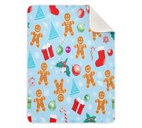 BOESI Couverture pour bébé en pain d'épices et arbres de Noël, douce et confortable, unisexe, pour berceau, poussette, déambulateur, matelas