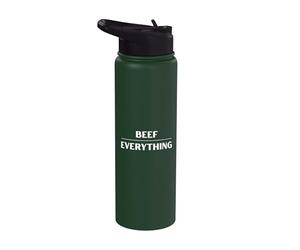 Boeuf sur tout - Aliment minimaliste de viande Stainless Steel Insulated Water Bottle