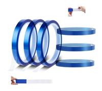 boeyeleny Lot de 6 rouleaux de ruban adhésif pour sublimation - Bleu - Résistant à la chaleur - Aucun résidu - Pour circuits imprimés, impressions électroniques, transfert de chaleur - Bricolage - 10