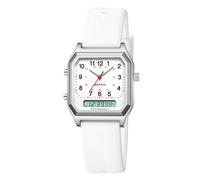 BOFAN Montre d'infirmière à double affichage pour infirmières, professionnels de la santé, étudiants, femmes, hommes - 24 heures avec aiguille des secondes, date, réveil, chronomètre, bracelet en