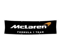 Bofanio Drapeau compatible avec l'équipe McLaren Formula Team - Bannière décorative de 0,9 x 1,5 m pour garage, cave, dortoir