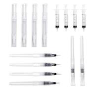 Bofanze 10 PCS Stylos Pinceaux Remplissables avec 4 seringues sans Aiguille de 5ml Stylos Pinceau à Eau Stylos de Retouche de Peinture pour Combler Les Rayures sur Les Meubles et Les Murs