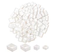 Bofanze 150 Pièces Vide Aquarelle Casseroles de Peinture à L'aquarelle Petite Palette D'aquarelle Boite Aquarelles Grille Peinture Bac pour Boîte à Aquarelle Vide (Casserole Demi)