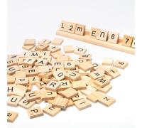 Bofanze 301 Pièces Tuiles de Lettre en Bois Mini Lettre en Bois et Chiffres Artisanat avec Numéros Lettres de Scrabble Alphabet pour l'éducation des Enfants,Décoration de Chambre