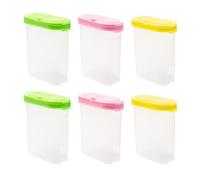 Bofanze 6 Pcs 250ml Bocaux Epices Ménagère Boite à Épices Translucides BoîTe De Stockage Cuisine Organisateur à Épices Pots à Épices Grand Pour Cuisine,Épices et Aromates Sans BPA