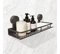 Bofanze Etagere Douche à ventouses Aluminium Etagère Ventouse Douche Sans Perçage Etagère Ventouse Réutilisable Plateau de douche amovible à Ventouses Charge10 kg pour Corps de Shampoing
