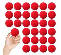 Bofanze Lot de 30 Balles en Mousse Rouges, 4,5 cm Supersoft Balles en Mousse, Boule éponge Magique Petites Boules en Éponge pour Chat, Spectacles de Magie