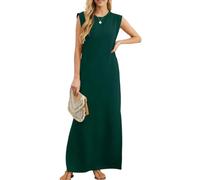 BOFETA Femme Lounge Robe Couleur Solide Robes A-Line Vert Foncé XL