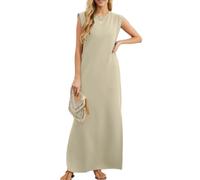 BOFETA Femme Split Robes Douces Robe élégante Khaki XS