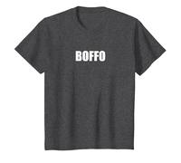 Boffo - Typographie de Mots drôles T-Shirt, Enfant, Chiné Foncé, 3 Ans