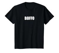 Boffo - Typographie de Mots drôles T-Shirt, Enfant, Noir, 6 Ans