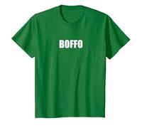 Boffo - Typographie de Mots drôles T-Shirt, Enfant, Vert Kelly, 8 Ans