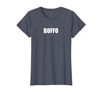 Boffo - Typographie de Mots drôles T-Shirt, Femme, Bleu Chiné, S