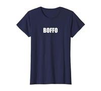 Boffo - Typographie de Mots drôles T-Shirt, Femme, Bleu Marine, L
