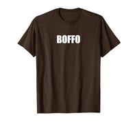 Boffo - Typographie de Mots drôles T-Shirt, Homme, Marron, L