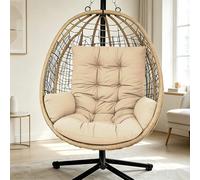 BOFITENG Housse pour balançoire suspendue, coussin pour fauteuil suspendu, coussin de jardin, coussin de siège pour panier suspendu, coussin de siège pour balançoire lavable, coussin d'assise épais