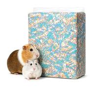 BOFITENG Litière pour hamster, 450 g, absorption extrêmement élevée et anti-odeurs, litière pour hamsters, lapins, cochons d'Inde, oiseaux, chinchilla (couleurs mélangées, 1800 g)