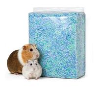 BOFITENG Litière pour Hamster, 450 g, Absorption extrêmement élevée et Anti-odeurs, litière pour Hamsters, Lapins, cochons d'Inde, Oiseaux, Chinchilla (Bleu/Vert/Blanc, 450 g)