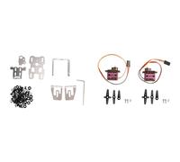 BOFRHME 1 Ensemble Support de Cardan Double Servo DC 4.8-5V avec 2 Pièces 9G Boîtier de Direction Adapté pour RC FPV Drone (A)