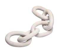 BOFRHME Décor de Maillon de Chaîne en Bois, Chaîne en Bois Décorative Sculptée à la Main 21,6, Décoration D'Intérieur Contemporaine pour Étagère de Ferme et Table D'Appoint A 55 X 10 cm