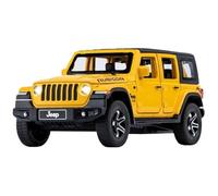 BOFSMXXNP Voiture Miniature 1:32 for Jeep Wrangler Rubicon Modèle Voiture Alliage Moulé sous Pression Métal Véhicule Tout-Terrain Modèle Voiture Simulation Répliques de Voitures(Yellow)
