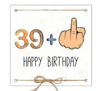 BOFUNX Carte Cadeau Argent d'anniversaire 40 ans en Papier Carte Cadeau 39+1 Livre d‘or Happy Birthday avec Enveloppe Cadeau pour Amis Famille