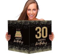 BOFUNX Grande Carte de Voeux 30 ans Happy Birthday Géante Carte Anniversaire Joyeux Anniversaire Cadeau pour Anniversaire