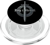 Bog I Hrvati - Croatian Dicton avec épée PopSockets PopGrip pour MagSafe