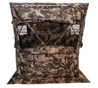 BOG Mossy Oak Terra Store de Sol Assis avec Fermeture éclair silencieuse, fenêtres à 360 degrés, Sangles brossées, Protection UV pour Chasse, tir et extérieur