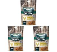 Bogar - Simply Wild - Friandises pour Chats - Nourriture pour Chats en Complément de l'Alimentation Habituelle - Chips Saveur Poulet Appétentes - en Forme de Petites Lamelles de Viande - 50 G
