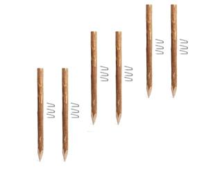 BOGATECO 6xHaselnuss Staketenzaun Pfosten | Lot de 3 poteaux de clôture en bois traité pour clôture de 500 cm de haut - 120 cm de haut - Fabriqué en Europe | Tasseau bois Piquet cloture Portillon bois