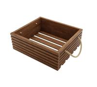 BOGATECO Boîte en bois naturel | 40 cm x 35 cm x 14,5 cm | Caisse à fruits et légumes | Caisse de rangement | Marron