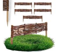 BOGATECO Bordure de Jardin Rollborder Bois de Noisetier Traité - Longueur 60cm - H10cm - Lot de 5 - Délimitation Allées/Massifs