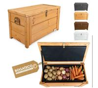 BOGATECO Caisse de Conservation Isolée pour Fruits et Légumes avec Compartiments Réglables - Boîte de Stockage Thermique Beige clair